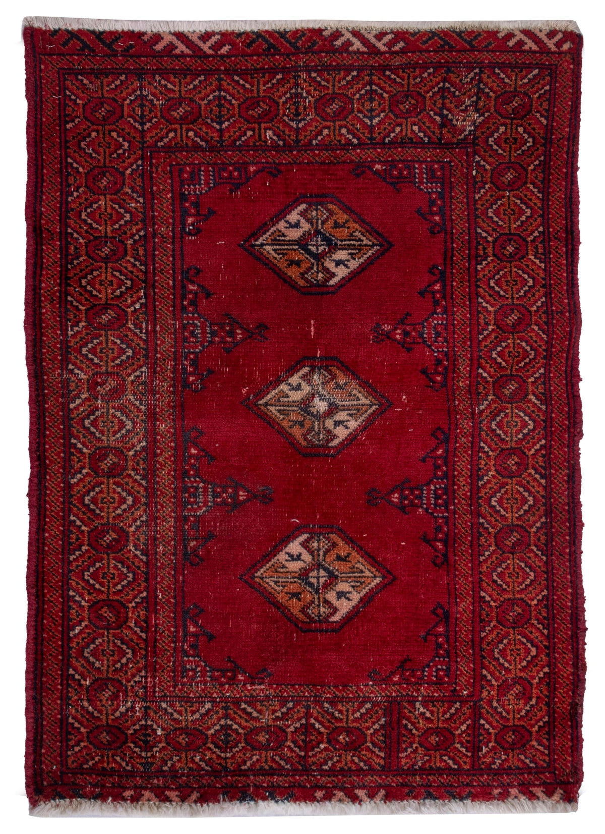 4898, Persian Torkaman Mini Rug