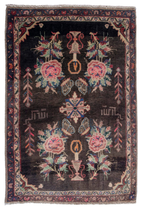 4825, Persian Hamadan Mini Rug