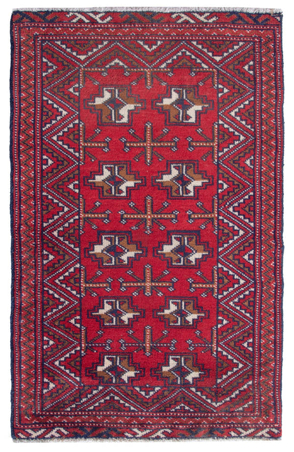 4830, Persian Torkaman Mini Rug