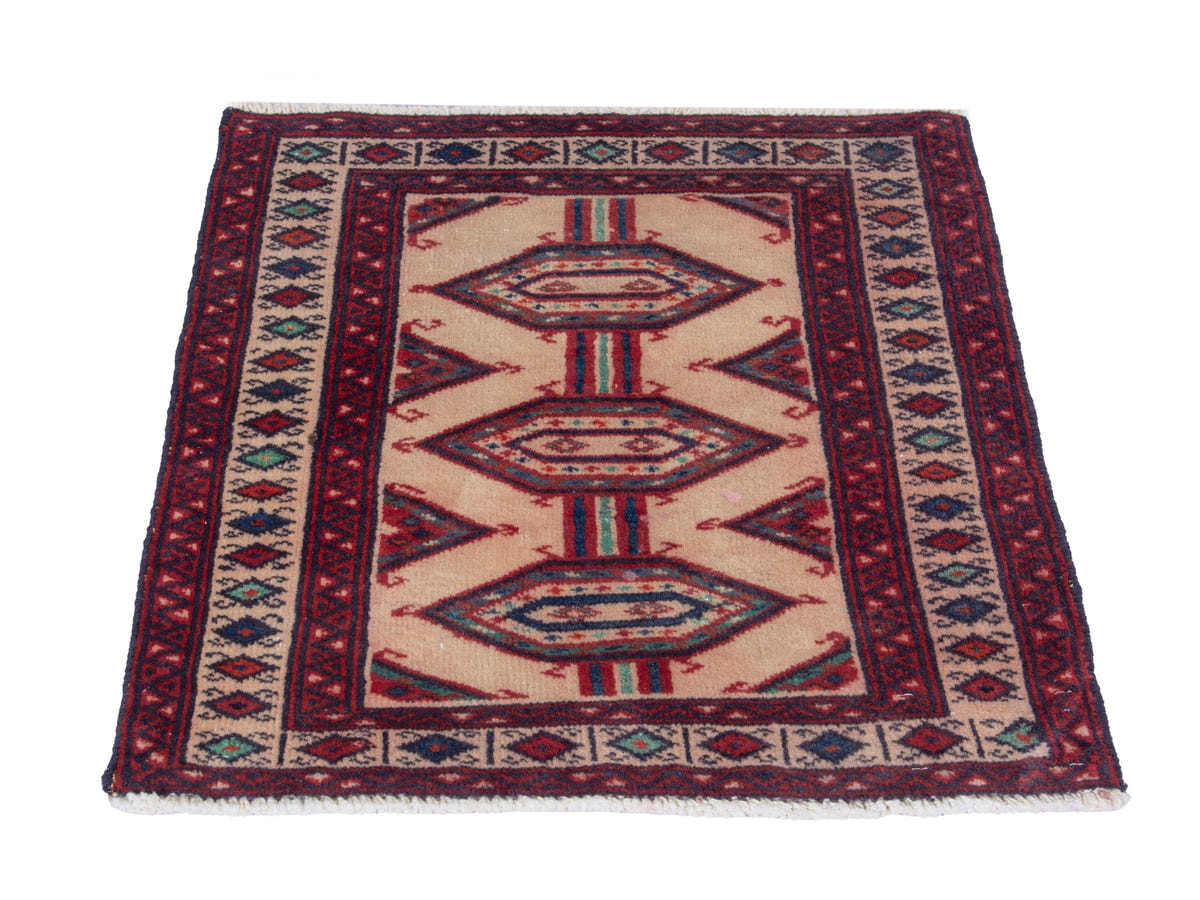 4834, Persian Torkaman Mini Rug