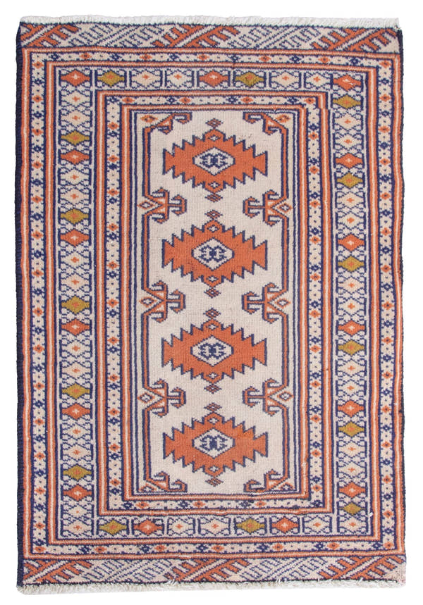 4853, Persian Torkaman Mini Rug