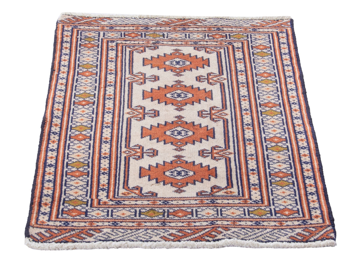4853, Persian Torkaman Mini Rug