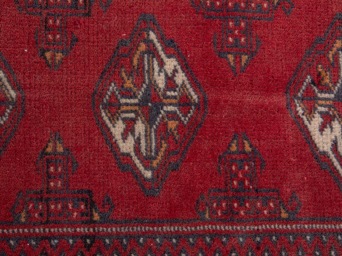 4887, Persian Torkaman Mini Rug