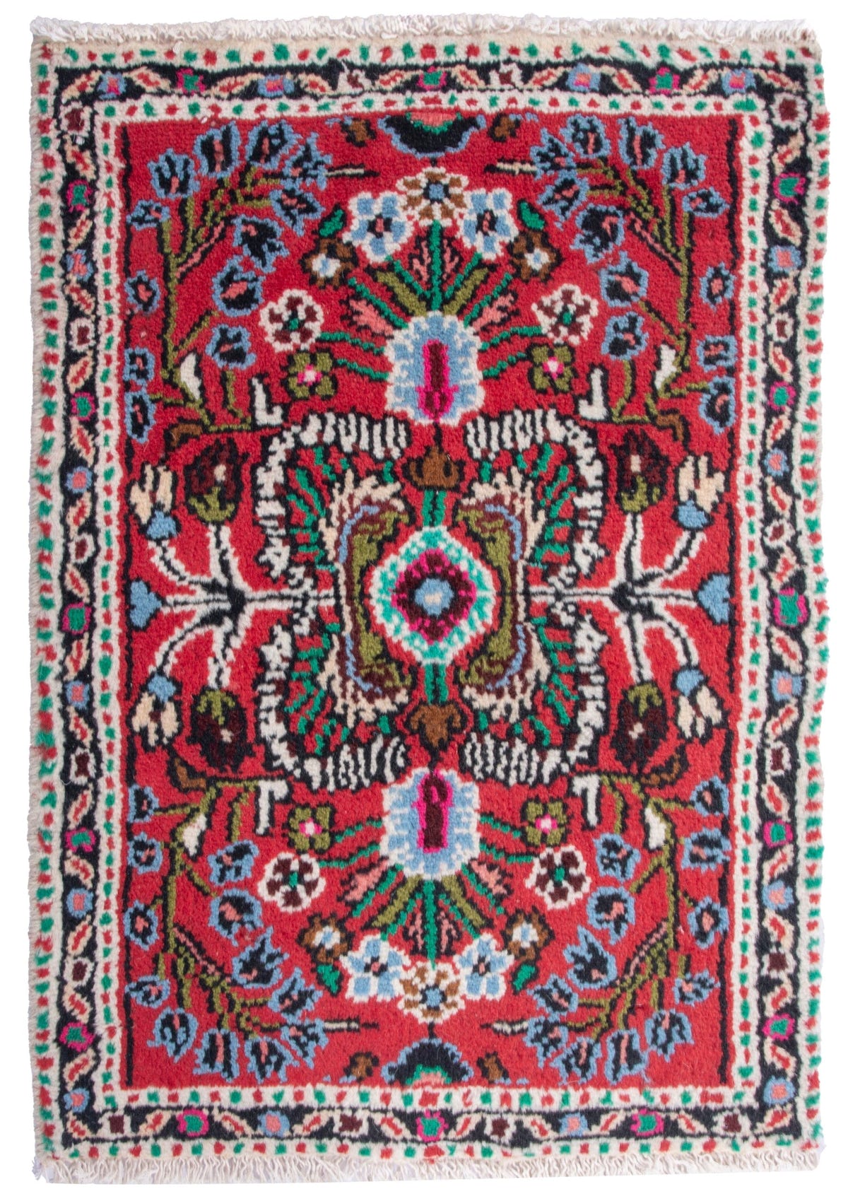 4889, Persian Hamadan Mini Rug