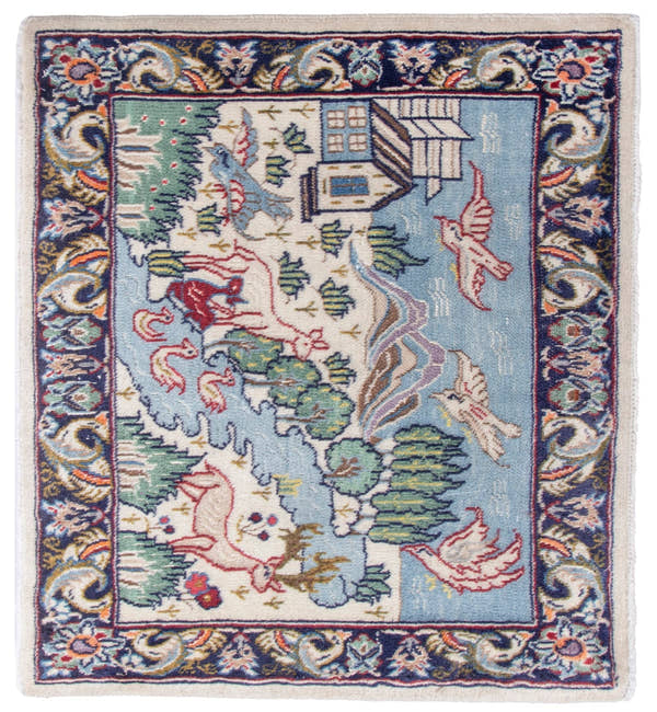 4891, Persian Nain Mini Rug