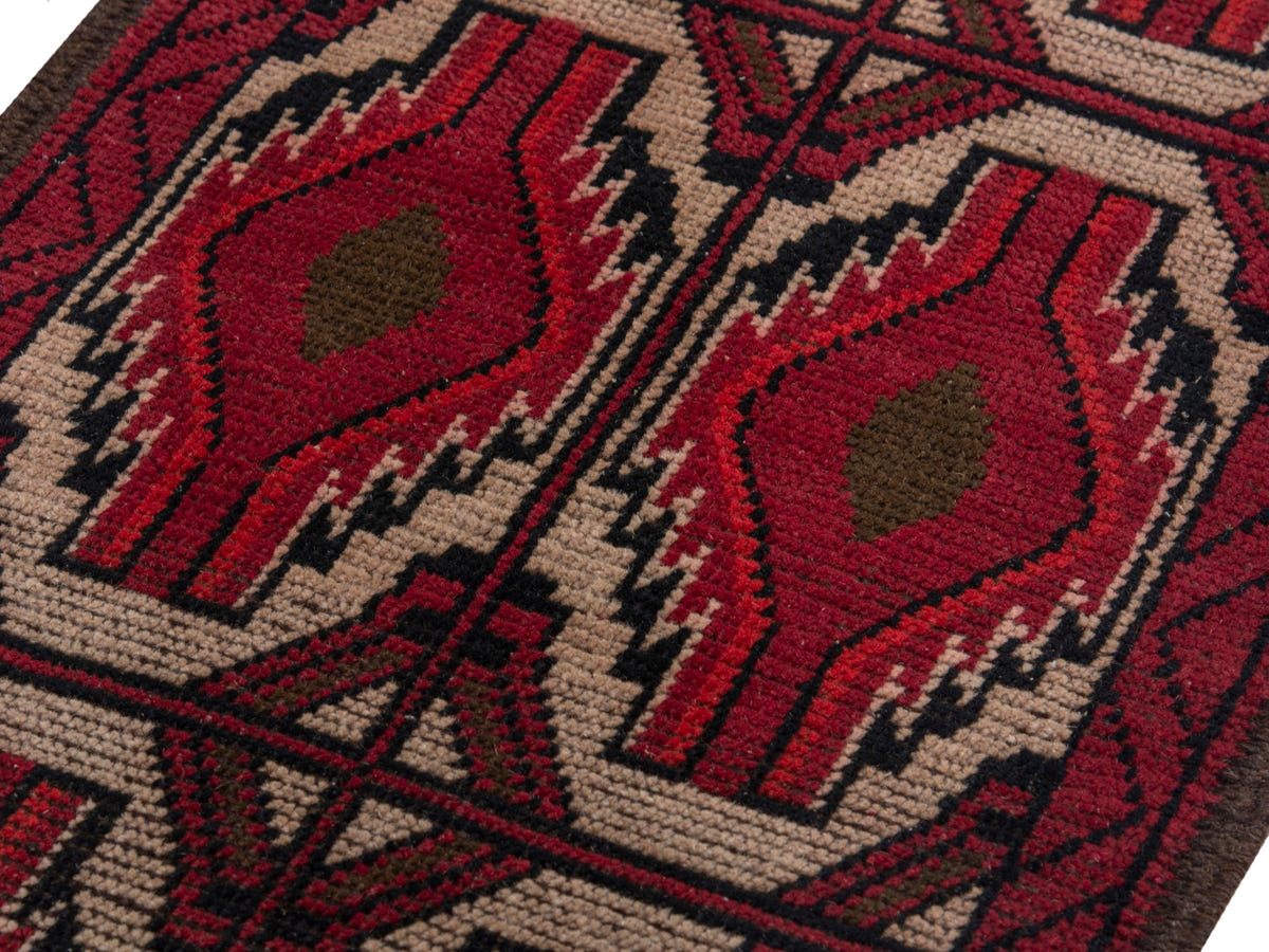 4488, Persian Baluch Mini Rug
