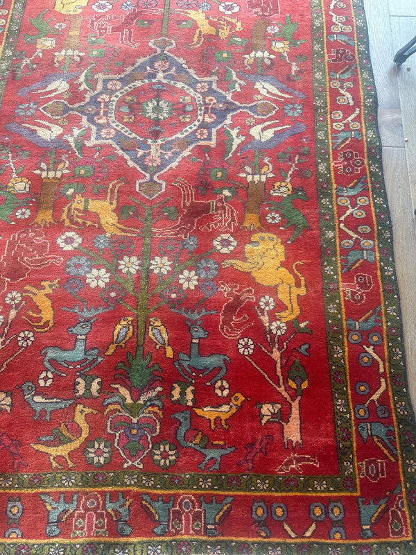 A customer's vintage rug at home