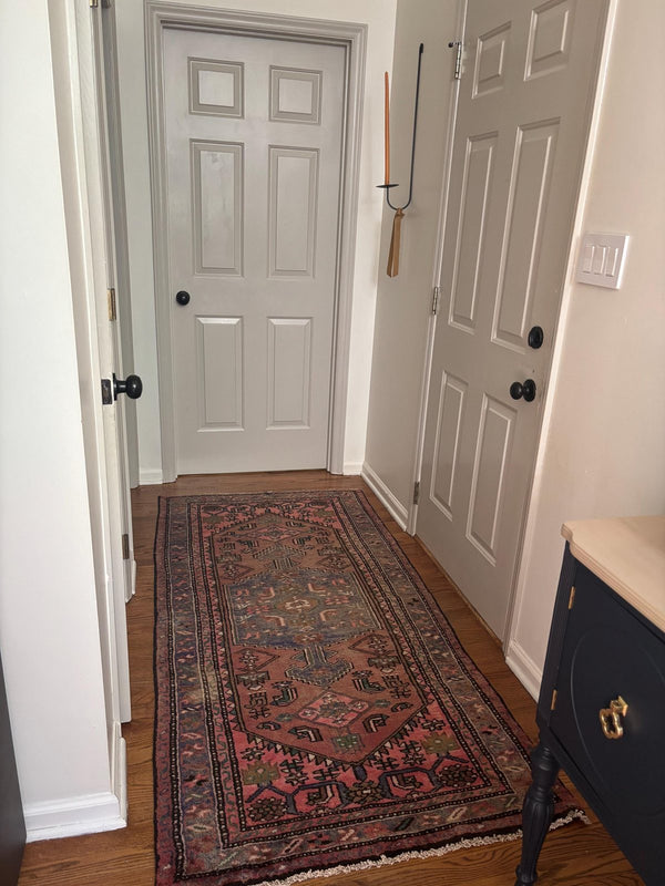 A customer's vintage rug at home