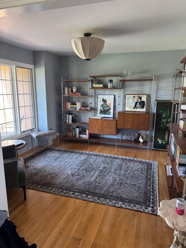 A customer's vintage rug at home